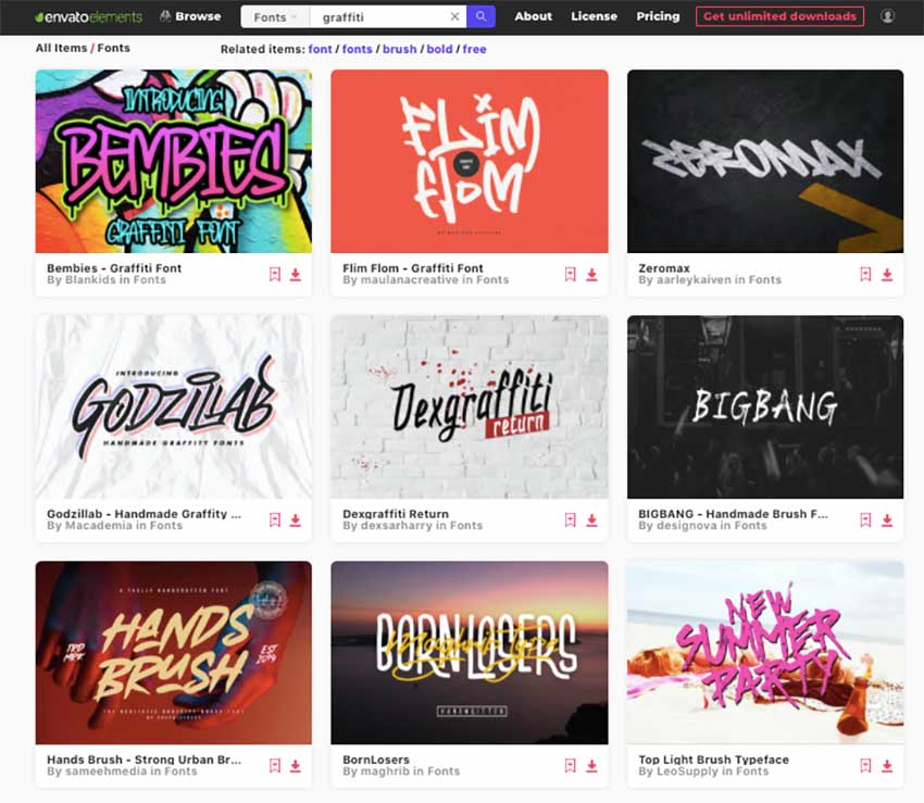 Best Graffiti Fonts From Envato Elements